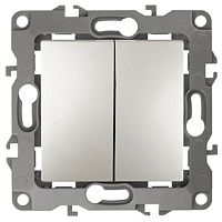 Переключатель без рамки Эра S12 2-кл проходной 10А перламутр картинка